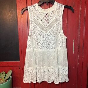 Free People babydoll lace top